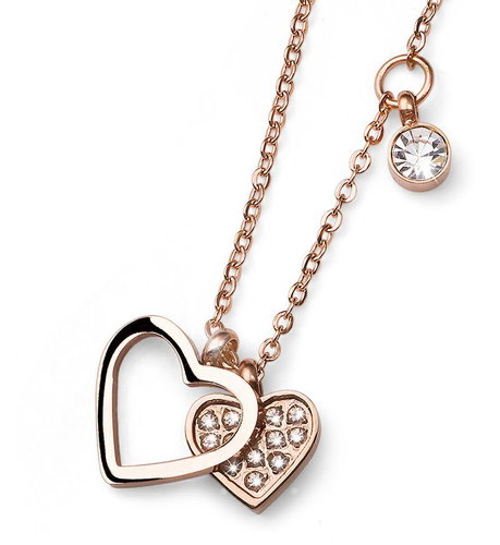 OLIVER WEBER Amo Steel CZ Crystal Rosegold - Necklace - Main image