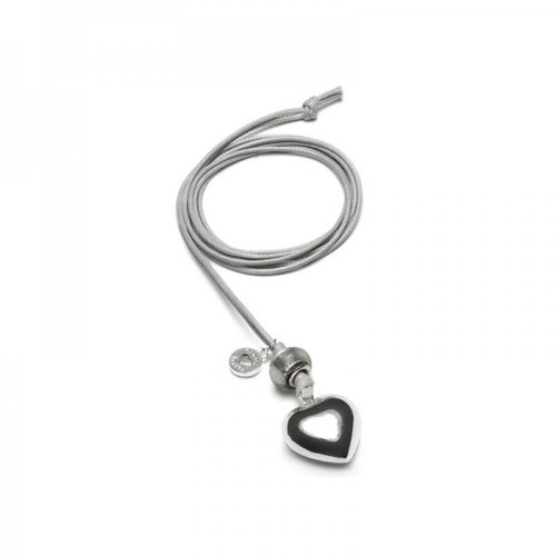 The stream of MaMa Mexican was the Basic Gray Heart - Necklace - Main image
