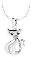 JSB Bijoux Cat with Swarovski® Crystal Stones (White) - Necklace