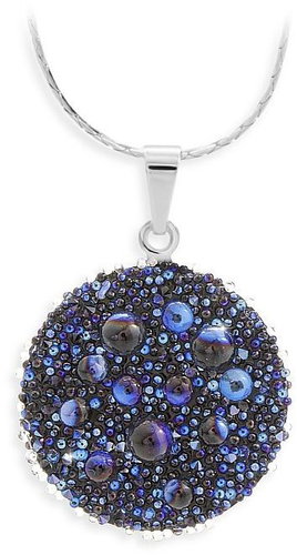 JSB Bijoux Galuchat with Swarovski® Crystal Stones (Blue) - Necklace - Main image
