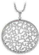JSB Bijoux Oceľový náhrdelník Vyrezávané srdce s krištáľovými kameňmi Swarovski - Náhrdelník