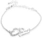 Bracelet JSB Bijoux Double Heart Decorated with Swarovski® Crystal Stones - Náramek