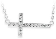 JSB Bijoux Srieborný náhrdelník Krížik zdobený krištáľovými kameňmi Swarovski® - Náhrdelník