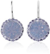 JSB Bijoux Silver Earrings Air Blue with Swarovski Crystal Stones - Earrings