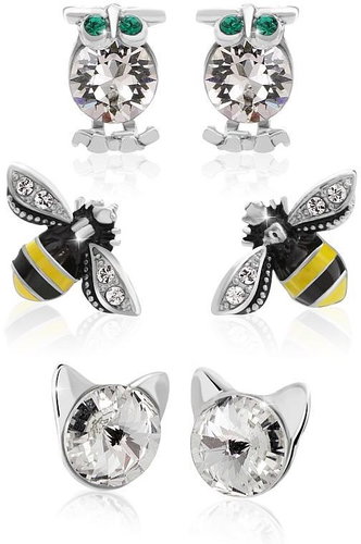 JSB Bijoux Animals earrings set with Swarovski crystal stones - Jewellery Gift Set - Main image
