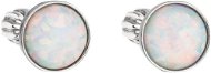 EVOLUTION GROUP 11001.3 Studs with Synthetic Opal, Swarovski® (925/1000, 1g, White) - Earrings