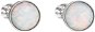 Fülbevaló EVOLUTION GROUP 11001.3 fehér szintetikus opál fülbevaló Swarovski® kristályokkal díszítve (925/1000, 1 g - Náušnice