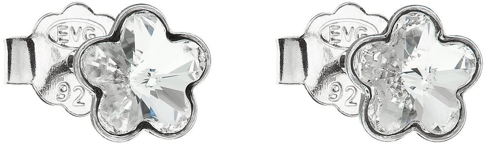 EVOLUTION GROUP 31080.1 virágcsokor formájú, Swarovski kristályokkal, (Ag, 925/1000, 0,7 g, fehér)