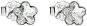 EVOLUTION GROUP 31080.1 kôstky kvietky dekorované kryštálmi Swarovski (925/1000, 0,8 g, biele) - Náušnice