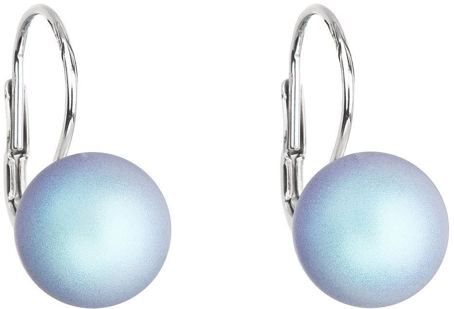 EVOLUTION GROUP 31143.3 lógós fülbevaló Swarovski® gyönggyel (925/1000, 1 g, világoskék))