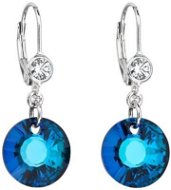 EVOLUTION GROUP 31211.5 bermuda blue earrings decorated with Swarovski® crystals (925/1000, 2 g) - Earrings