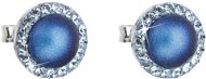 EVOLUTION GROUP31214.3 tmavě modrá náušnice dekorované krystaly a perlou Swarovski® (925/1000, 1 g) - Náušnice
