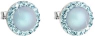 EVOLUTION GROUP 31214.3 světle modrá náušnice dekorované krystaly  a perlou Swarovski® (925/1000, 1 - Náušnice