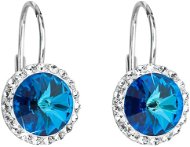 EVOLUTION GROUP 31216.5 Bermuda Blue Earrings Decorated with Swarovski® Crystals (925/1000, 1g) - Earrings