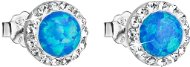 Náušnice EVOLUTION GROUP 31217.1 & blue s.opal dekorovaná krystaly Preciosa® (Ag 925/1000, 0,8 g) - Náušnice