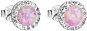 EVOLUTION GROUP 31217.1 rózsaszín szintetikus opál fülbevaló Preciosa® kristályokkal díszítve (Ag 925/1000, 0,8 g) - Fülbevaló
