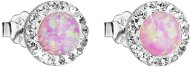 EVOLUTION GROUP 31217.1 Light Pink Synthetic Opal Earrings Decorated with Preciosa® Crystals (Ag 925/1000, 0,8g) - Earrings