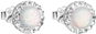 Earrings EVOLUTION GROUP 31217.1 White with Opal Earrings Decorated Swarovski® Crystals (925/10010,8g) - Náušnice