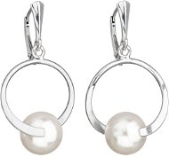 EVOLUTION GROUP 31223.1 biele náušnice dekorované perlou Swarovski® (925/1000, 4 g) - Náušnice