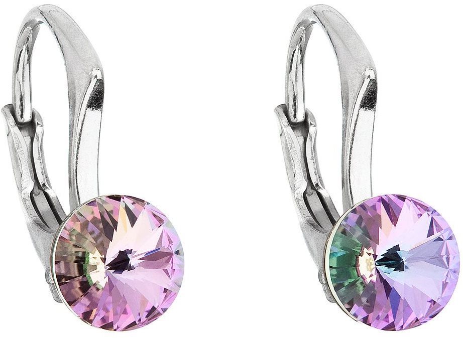 EVOLUTION GROUP 31230.5 Vitrail lt., lógós, kerek, Swarovski kristályokkal, (Ag, 925/1000, 1,2 g)