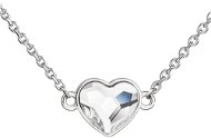 EVOLUTION GROUP 32061.1 Heart Decorated with Swarovski® Crystals (925/1000, 2.4g, White) - Necklace