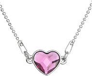 EVOLUTION GROUP 32061.3 Fuchsia Heart Decorated with Swarovski® Crystals (925/1000, 2.4g, Pink) - Necklace