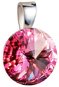 EVOLUTION GROUP 34112.3 okrúhly-rivoli dekorovaný kryštálmi Swarovski ® (925/1000, 1 g, ružový) - Prívesok