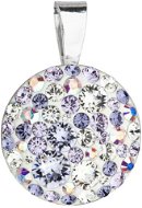 EVOLUTION GROUP 34225.3 violet okrúhly dekorovaný kryštálmi Swarovski ® (925/1000, 0,7 g, fialový) - Prívesok