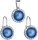 39091.3 Dark Blue Set of Decorated Swarovski® Crystals (925/1000, 2g)