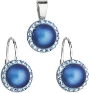 EVOLUTION GROUP 39091.3 Dark Blue Set of Decorated Swarovski® Crystals (925/1000, 2g) - Jewellery Gift Set