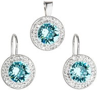 EVOLUTION GROUP 39107.3 light turquoise set decorated with Swarovski® crystals (925/1000, 4 g) - Jewellery Gift Set