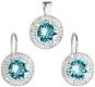 EVOLUTION GROUP 39107.3 light turquoise set decorated with Swarovski® crystals (925/1000, 4 g) - Jewellery Gift Set