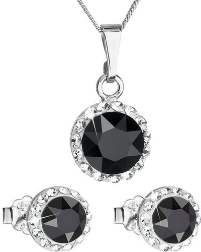 EVOLUTION GROUP 39152.3 black set of Swarovski® crystals (925/1000, 3 g) - Jewellery Gift Set - Main image
