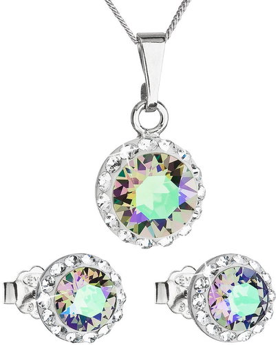 EVOLUTION GROUP 39152.5 Shine Turquoise Paradise Set Decorated Swarovski® Crystals (925/1000, 2g) - Jewellery Gift Set - Main image