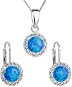EVOLUTION GROUP 39160.1 blue synt. opal set decorated with Swarovski® crystals (925/1000, 2 g) - Jewellery Gift Set