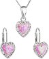 Jewellery Gift Set EVOLUTION GROUP 39161.1 Light Pink Synth. Opal Set Decorated with Preciosa® (925/1000, 2g) - Dárková sada šperků