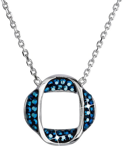 EVOLUTION GROUP 32016.5 metallic blue necklace decorated with Swarovski® crystals (925/1000, 4 g) - Necklace - Main image
