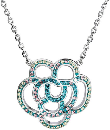 EVOLUTION GROUP 32017.5 magic indicolite necklace decorated with Swarovski® crystals (925/1000, 5 g) - Necklace - Main image
