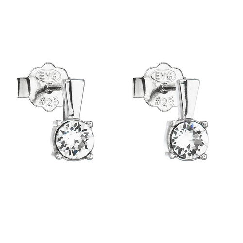 EVOLUTION GROUP 31246.1 pecky kulaté dekorované krystaly Swarovski® (Ag925/1000, 0,8 g, bílé) - Náušnice - Hlavní obrázek