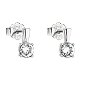EVOLUTION GROUP 31246.1 Studs, Round, Decorated Swarovski® Crystals (925/1000, 0.8g, White) - Earrings