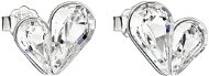 EVOLUTION GROUP 31252.1 Seeds, Heart, Decorated with Swarovski® Crystals (925/1000, 1.5g, White) - Earrings
