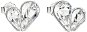 EVOLUTION GROUP 31252.1 stekkeres, szív, Swarovski® kristályokkal dekorálva (Ag925/1000, 1,5 g, fehér) - Fülbevaló