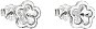 EVOLUTION GROUP 31255.1 stekkeres, virágok, Swarovski® kristályokkal dekorálva (Ag925/1000, 1,1 g, fehér) - Fülbevaló