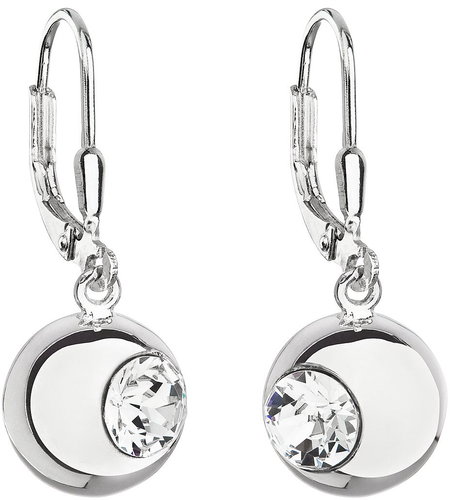 EVOLUTION GROUP 31260.1 Pendant, Round, Decorated with Swarovski® Crystals (925/1000, 3.1g, White) - Earrings - Main image