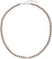 EVOLUTION GROUP 32063.3 bronzový perličkový náhrdelník dekor. kryštálmi Swarovski® (925/1000, 1 g) - Náhrdelník