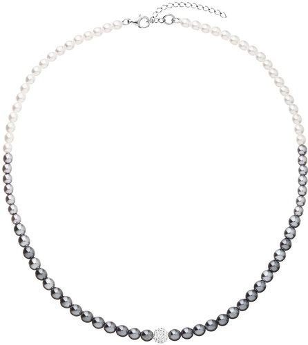 EVOLUTION GROUP 32065.3 gray-white necklace decorated with Swarovski® crystals (925/1000, 1 g) - Necklace - Main image