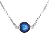 EVOLUTION GROUP 32068.3 tmavo modrý náhrdelník perly ( 925/1000, 1,5 g) - Náhrdelník