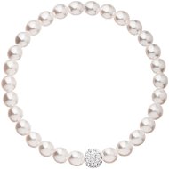 EVOLUTION GROUP 33115.1 biely perličkový náramok dekorovaný kryštálmi Swarovski® - Náramok