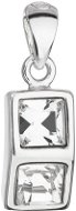 EVOLUTION GROUP 34238.1 Cube Decorated with Swarovski® Crystals (925/1000, 1.4g, White) - Charm