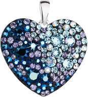 EVOLUTION GROUP 34243.3 Blue Style Heart Decorated with Swarovski® Crystals (925/1000, 2g) - Charm